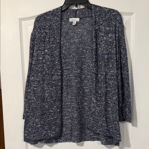 Kim Rogers Blue Speckled Open Cardigan